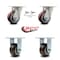 Service Caster 4 Inch Kingpinless Poly on Polyolefin Wheel Caster Swivel Locks 2 Rigid, 2PK SCC-KP30S420-PPUR-BSL-2-R-2 - alternate 7